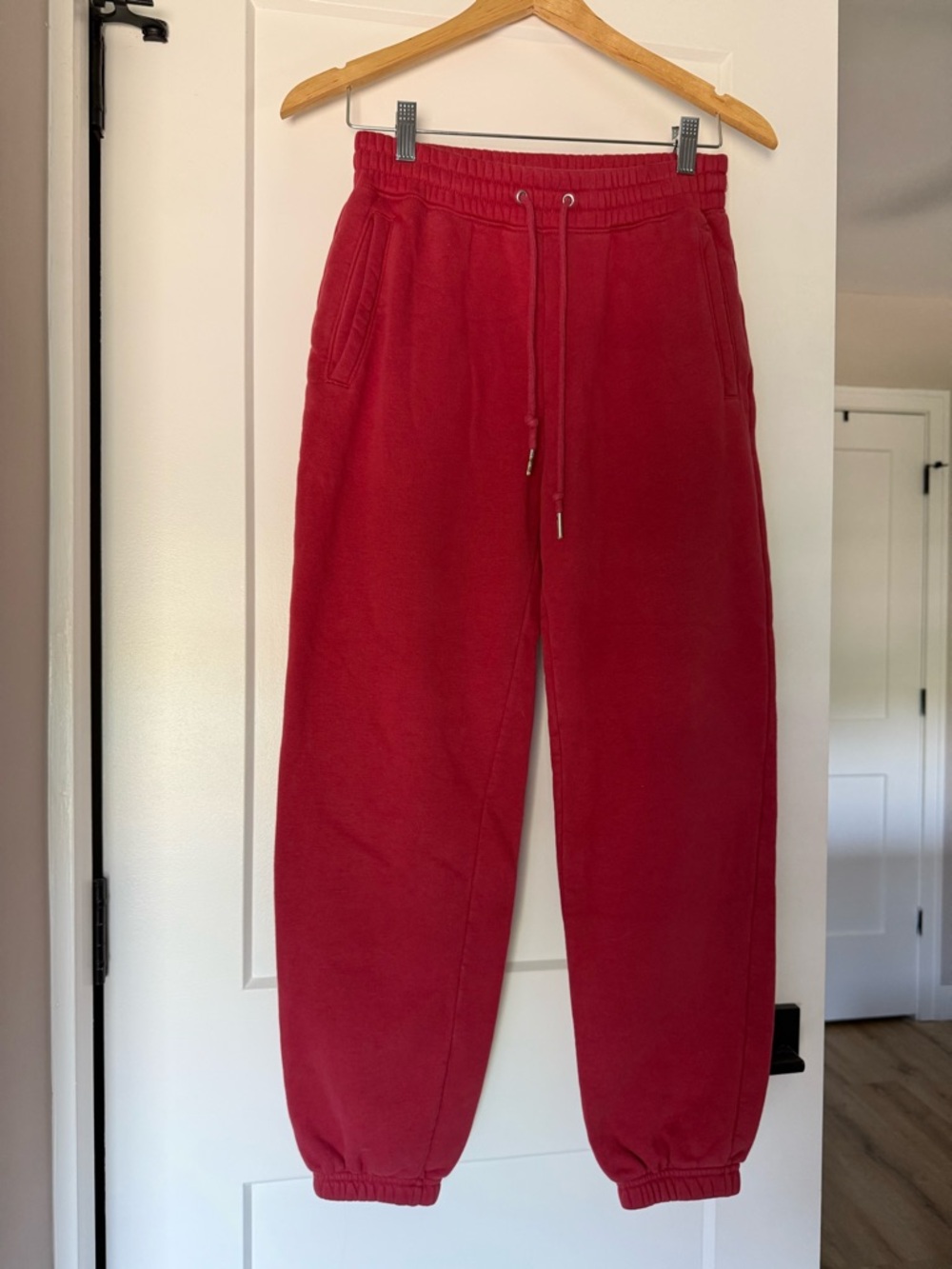 Abercrombie & Fitch Deep Red Drawstring Sweatpants
